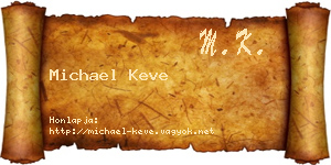 Michael Keve névjegykártya